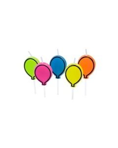 5 bougies sur piques ballons