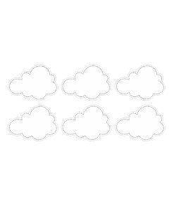 6 étiquettes Candy Bar nuage