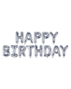 ballon hlium happy birhday argent