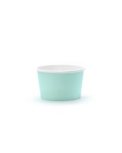 6 pots à glace turquoises