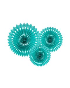 3 rosaces turquoise