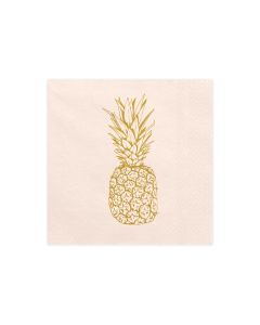 20 serviettes jetables ananas