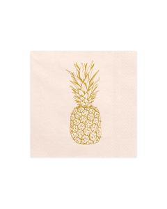 20 serviettes jetables ananas