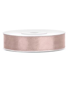 Ruban satin 12 mm - beige rosé