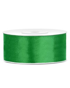 Ruban satin vert émeraude – 25 mm x 25m