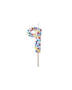 Bougie anniversaire  9 ans