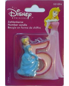 Bougie chiffre 5 Disney Princesse Cendrillon