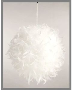 boule plumes blanches 20 cm