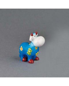 Figurine vache fleurie petit modèle pour baptême