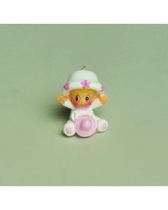 Lot de 2 bébés chapeau rose pour baptême