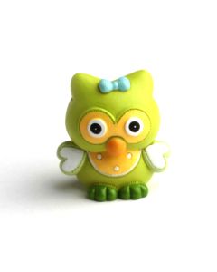 Figurine hibou vert