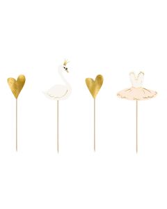 cake topper cygne x4