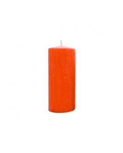 6 bougies pilier mat - couleur rouge - 12 x 6 cm