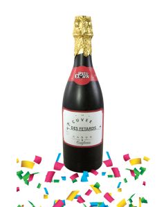 Canon à confettis bouteille de champagne multicolore à prix discount