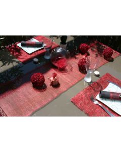 Chemin de table sinamay - bordeaux