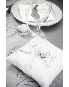 Coussin colombe blanc