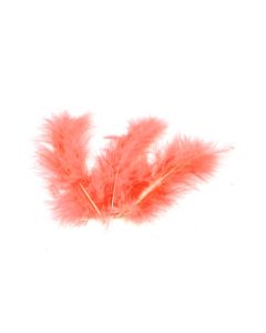 20 Plumes de décoration - corail