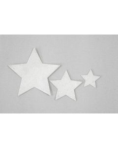 6 étoiles pailletées - blanc