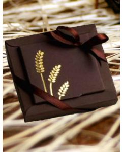 Boîtes dragées Nina GM COMMUNION - chocolat avec épis or 