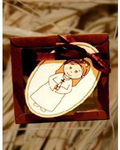 Boîtes dragées Nina GM COMMUNION + étiquettes- fille