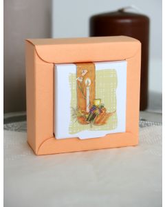 Boite à dragées mini nina - orange 6 cm 
