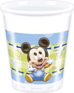 8 gobelets en plastique 20 cl - Mickey Baby
