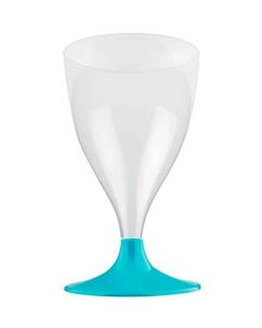 10 verres à vin easy turquoise