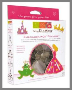 4 découpoirs inox "princesse"