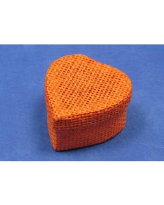 4 Bonbonnières coeur - orange 6 cm x 6 cm x 3,5 cm 