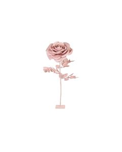 Fleur décorative 1m20 sur pied rose