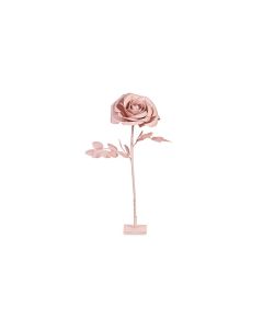 Fleur décorative 77 cm sur pied rose
