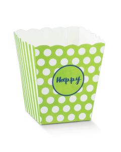 10 Boîtes "Happy" vertes - 11 cm