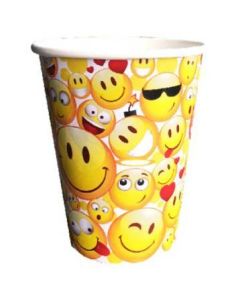 6 Gobelets en carton Emoji pas chers