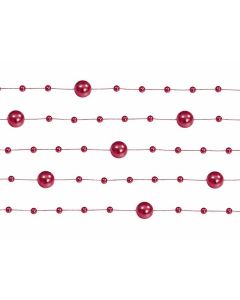 Guirlande de perles 1m30 – rouge