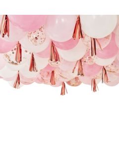 Guirlande de ballon rose gold et rose (x160)