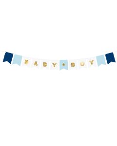 Guirlande de fanions Baby Boy 160 cm