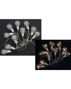 Guirlande 10 leds blanches forme ampoule pas chère