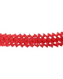 Guirlande en papier "Zinnia" rouge à prix discount