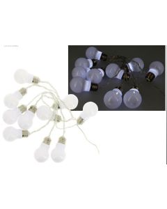 Guirlande clignotante 10 leds blanches forme ampoule pas chère