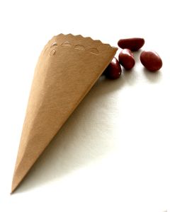 cône à dragées carton kraft