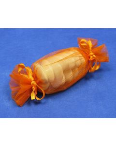 Ballotins en organza forme bonbon - orange