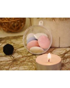 10 boules plexi transparentes 8 cm