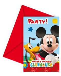 Lot de 6 Invitations Mickey Playful