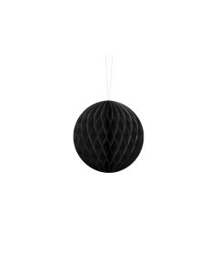 Boule chinoise alvéolée noire - 10 cm