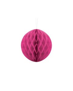 Boule chinoise alvéolée rose foncé - 20 cm