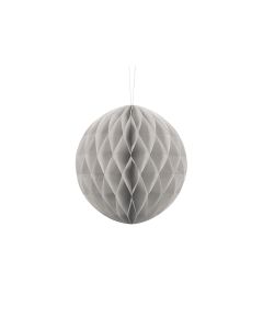 Boule chinoise alvéolée grise - 20 cm