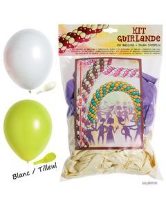 Guirlande de ballons blanc et anis