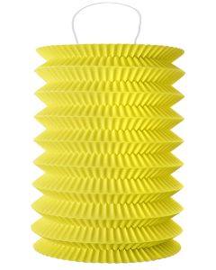 2 Lampions cylindrique jaune - 18 cm
