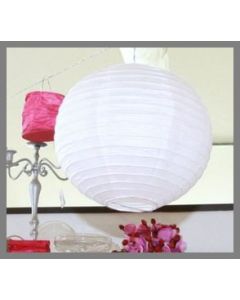 Lampion uni blanc - 35 cm