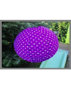 Lampion à pois violet - 50 cm